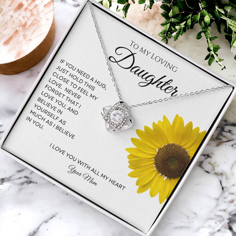 Love Knot Daughter Necklace from Mom - Hold This Close - Daisy