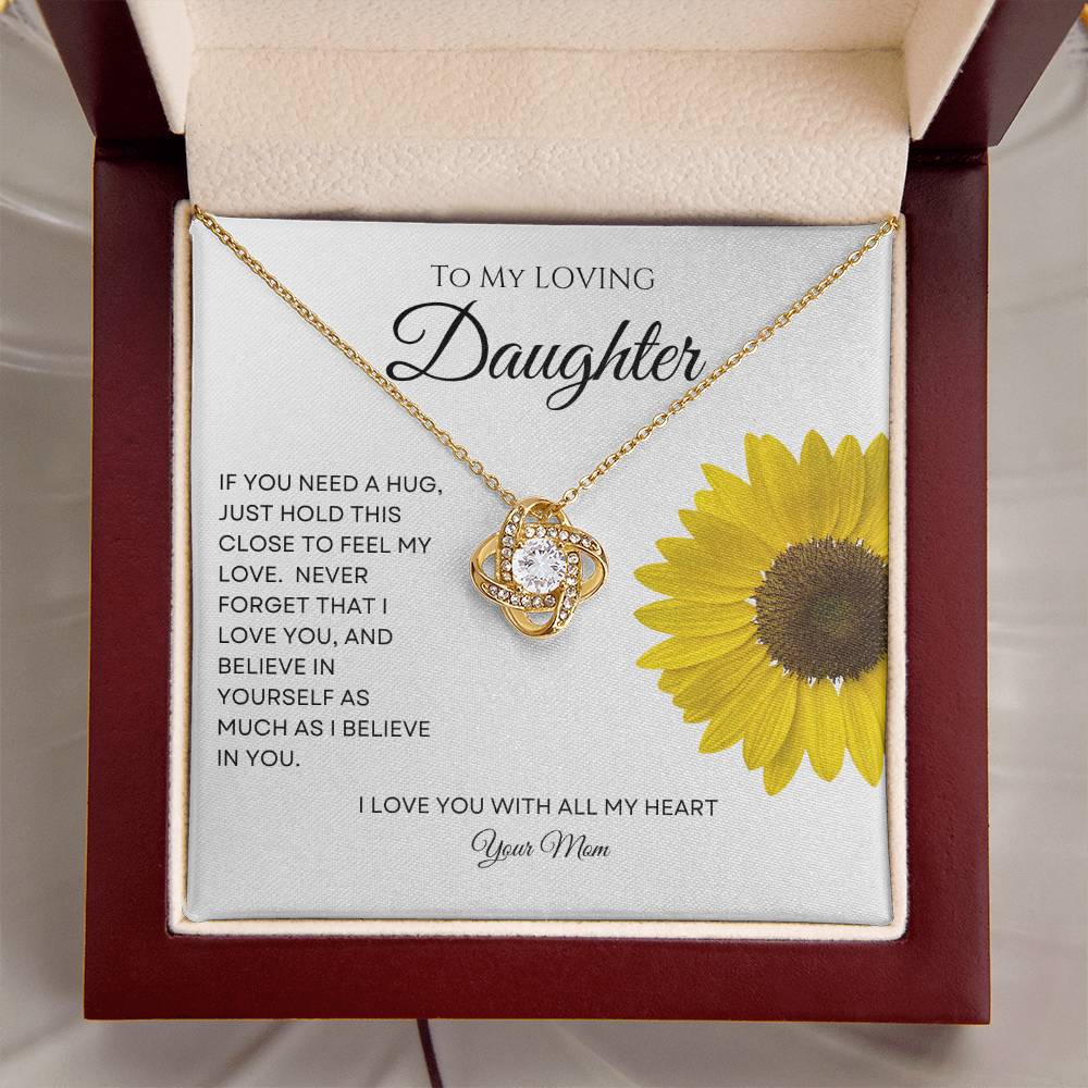 Love Knot Daughter Necklace from Mom - Hold This Close - Daisy