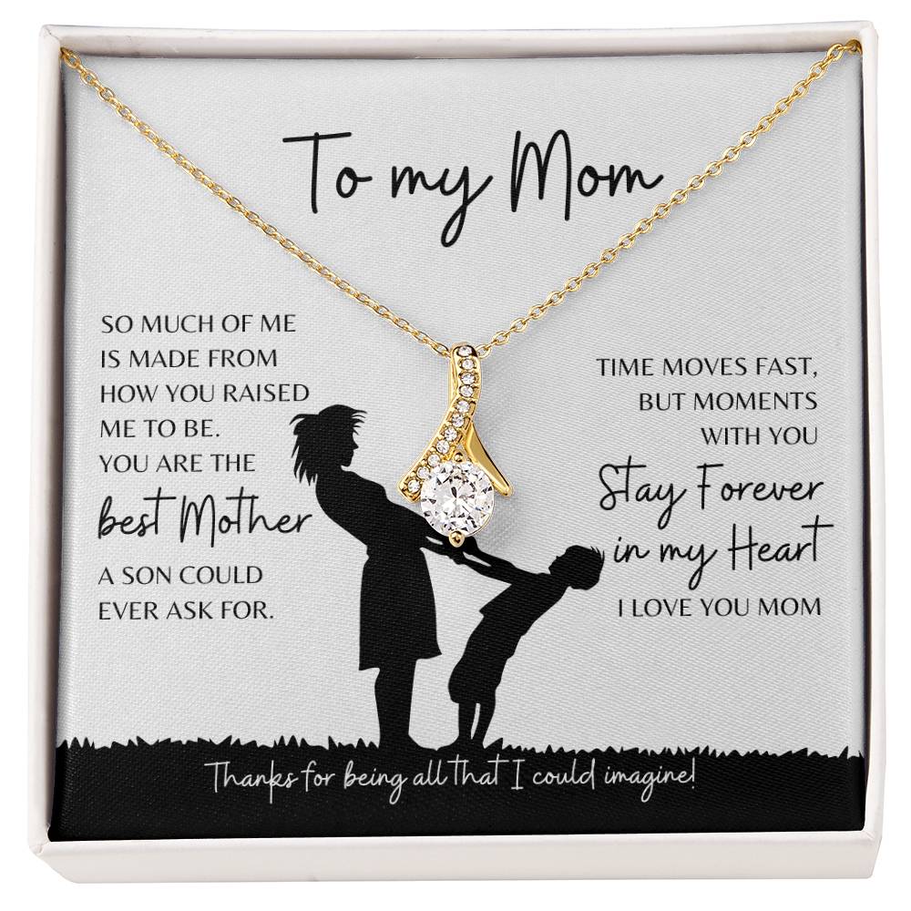 Best Mother Necklace from Son - Stay Forever in My Heart