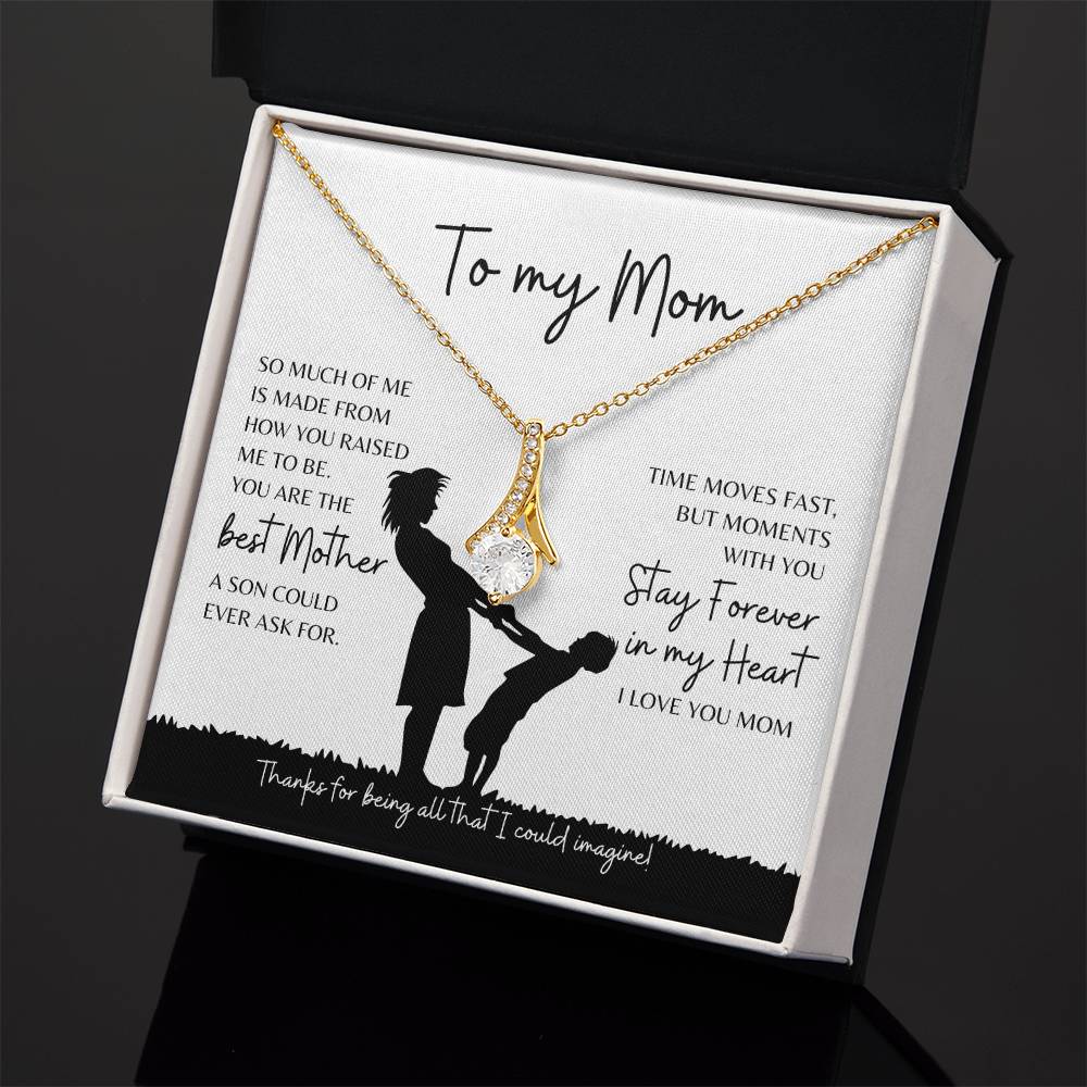 Best Mother Necklace from Son - Stay Forever in My Heart