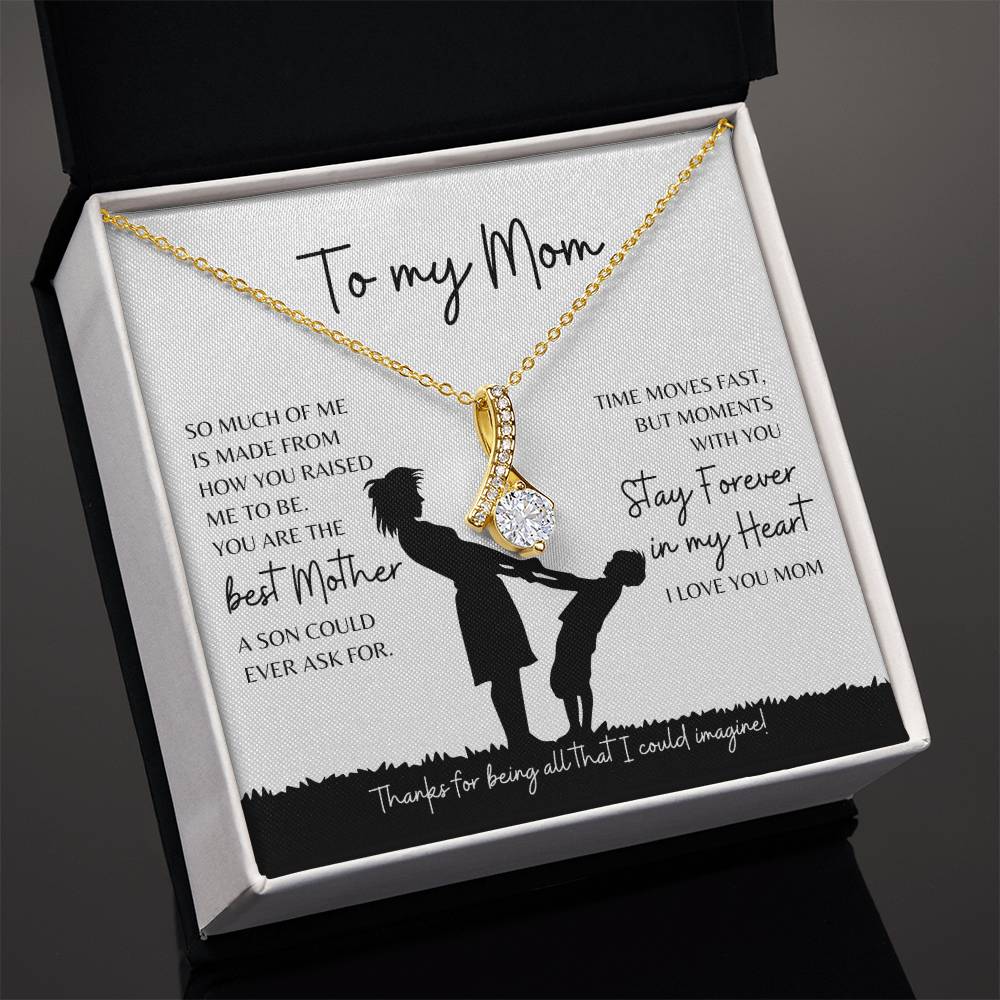 Best Mother Necklace from Son - Stay Forever in My Heart