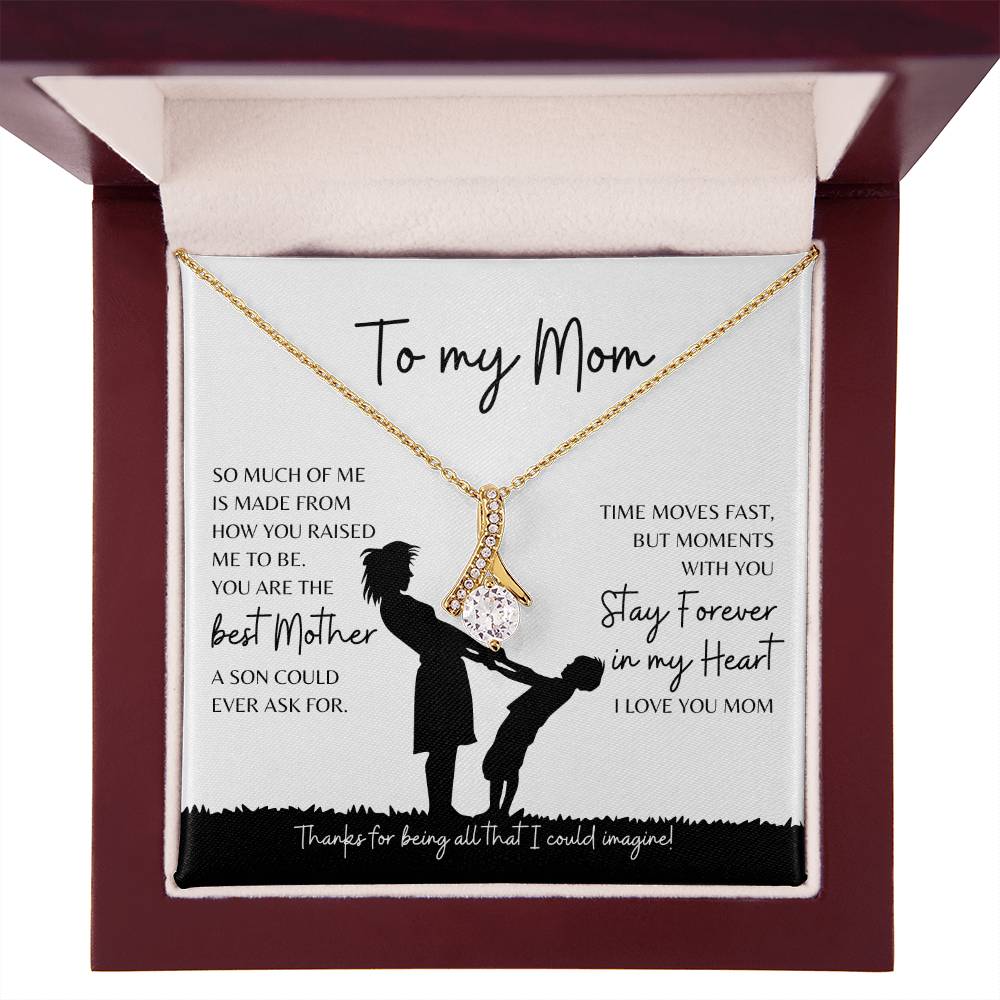 Best Mother Necklace from Son - Stay Forever in My Heart