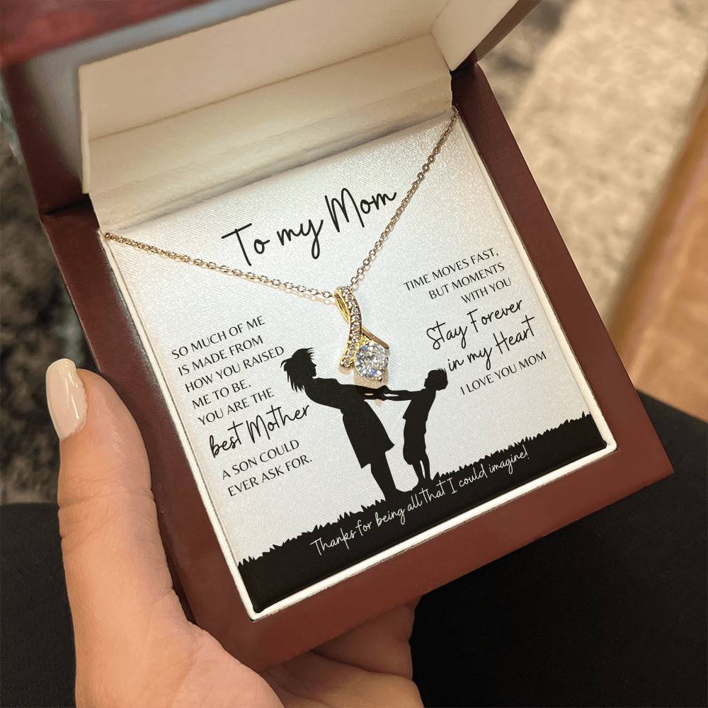 Best Mother Necklace from Son - Stay Forever in My Heart