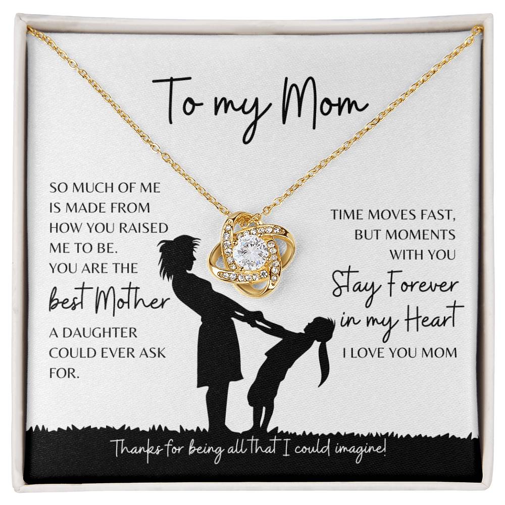 Mom Necklace With Message Card - From Daughter