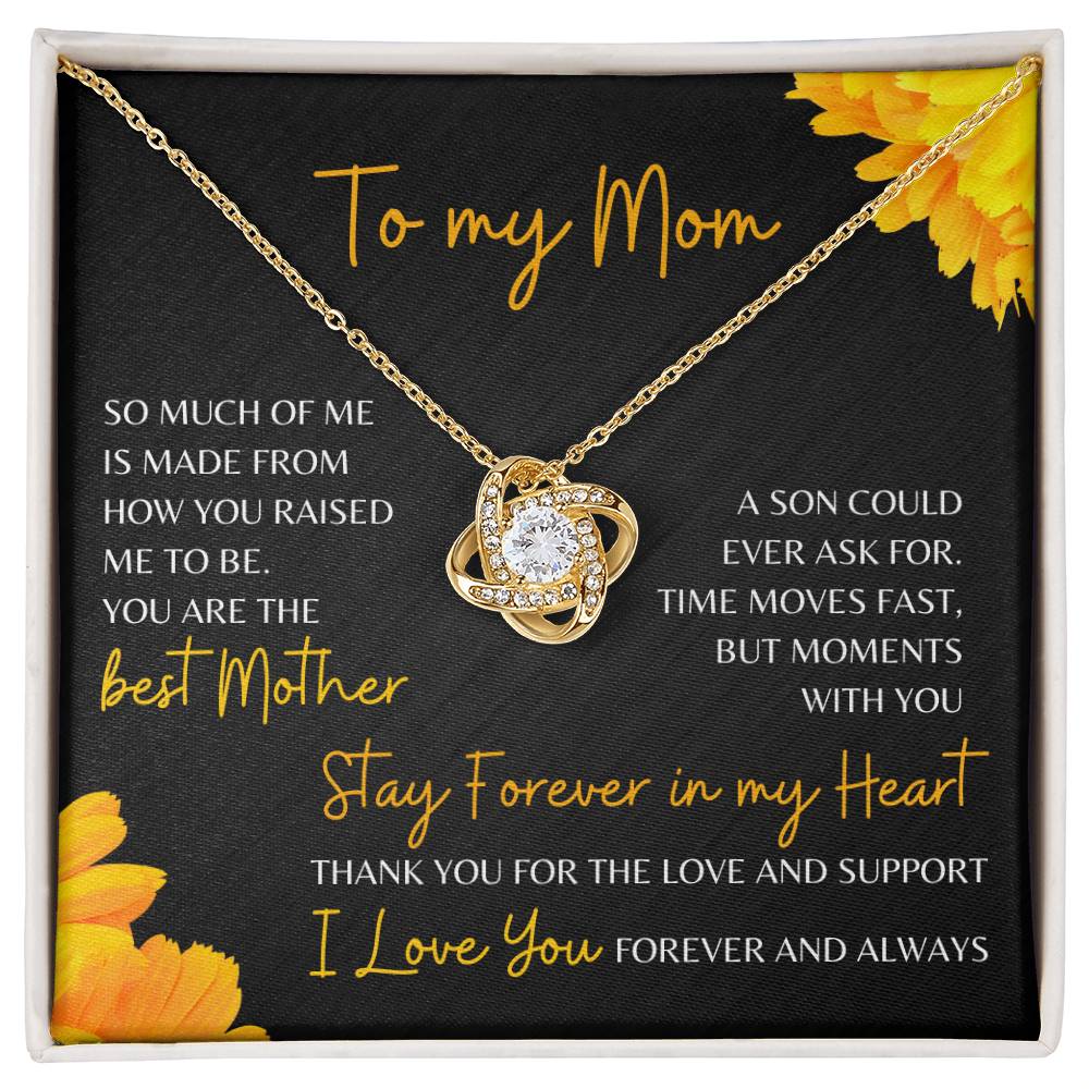 Mom Necklace with Message Card from Son