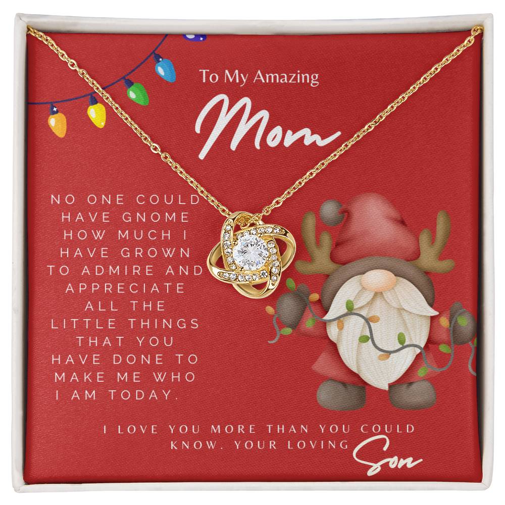 Christmas Mom Necklace from Son - No One Could Have Gnome