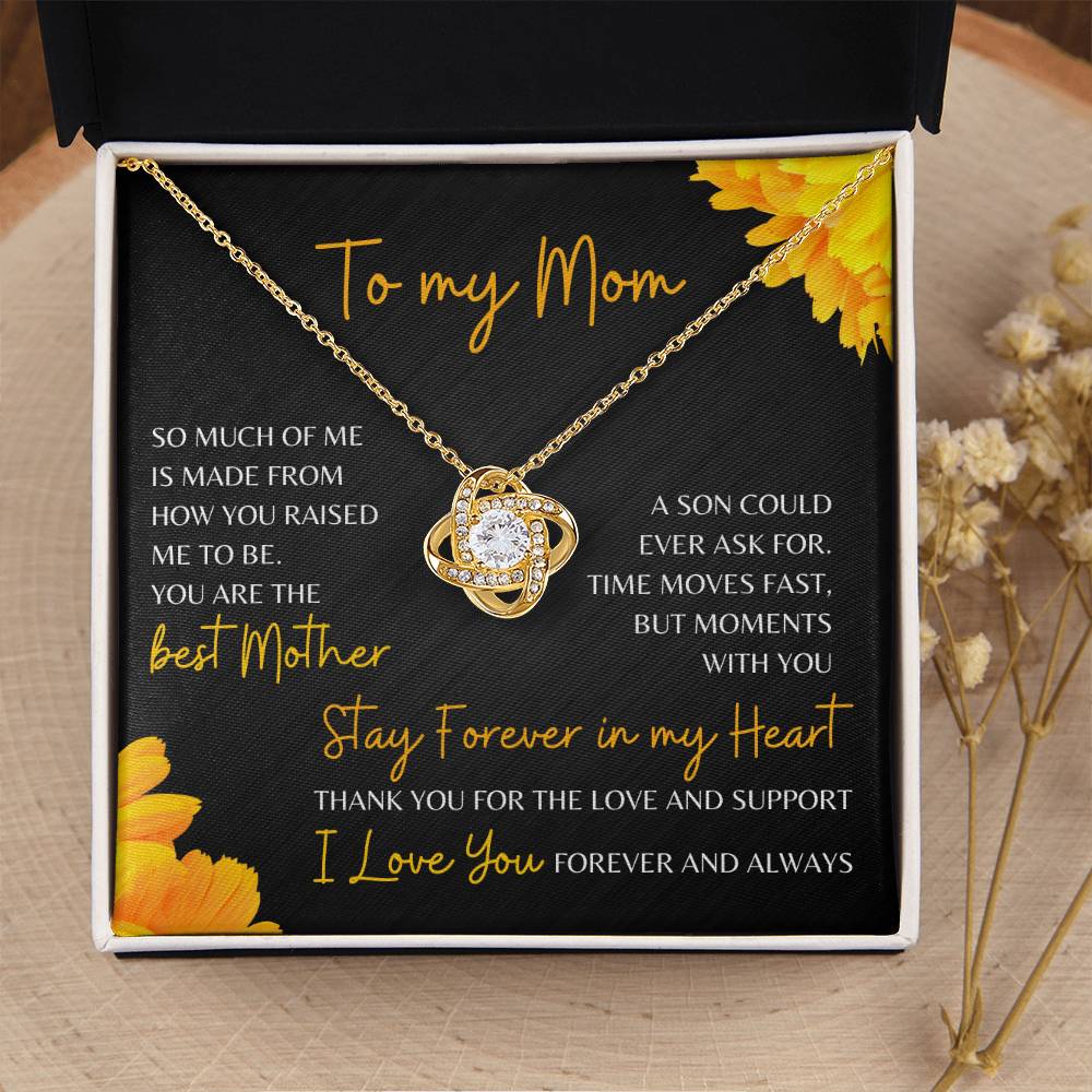 Mom Necklace with Message Card from Son