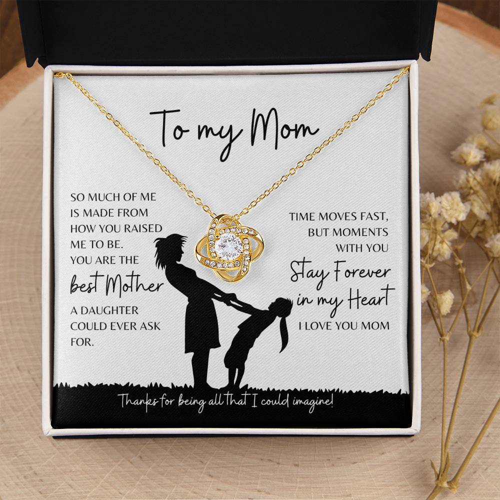 Mom Necklace With Message Card - From Daughter