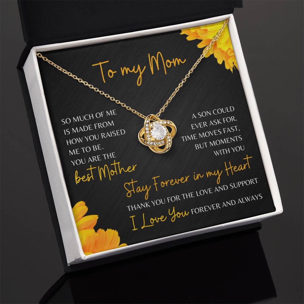 Mom Necklace with Message Card from Son