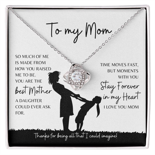 Mom Necklace With Message Card - From Daughter