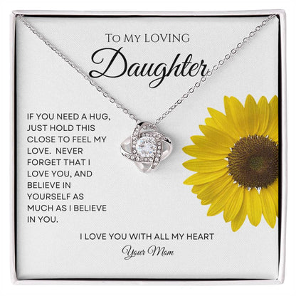 Love Knot Daughter Necklace from Mom - Hold This Close - Daisy