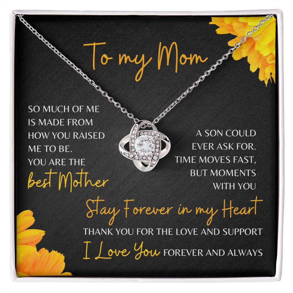 Mom Necklace with Message Card from Son