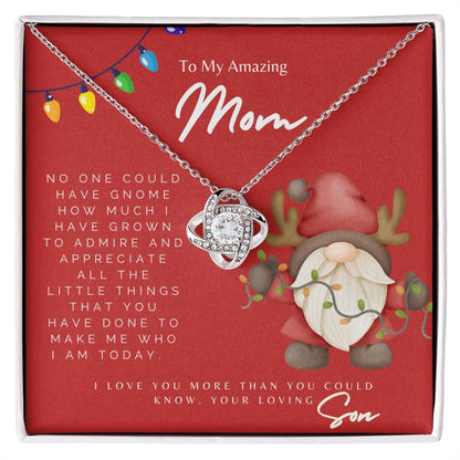 Christmas Mom Necklace from Son - No One Could Have Gnome