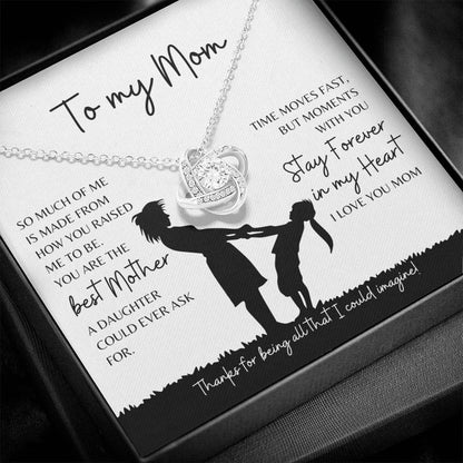 Mom Necklace With Message Card - From Daughter