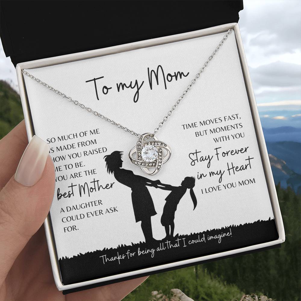 Mom Necklace With Message Card - From Daughter