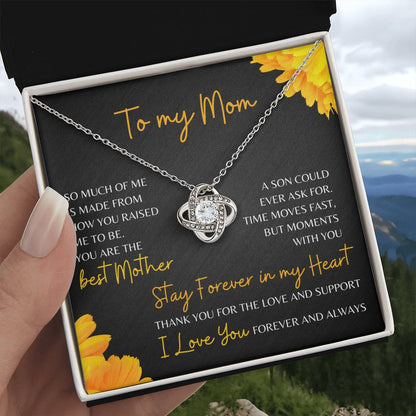 Mom Necklace with Message Card from Son