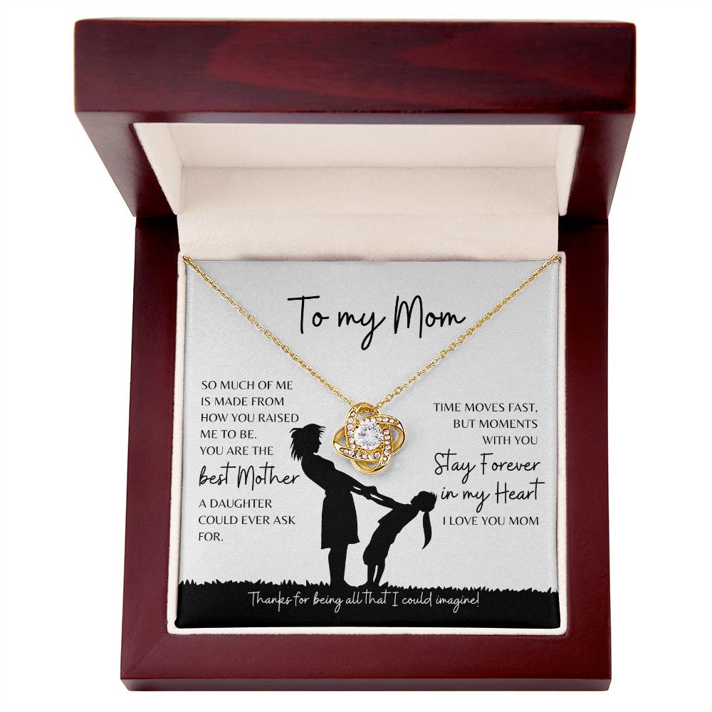 Mom Necklace With Message Card - From Daughter