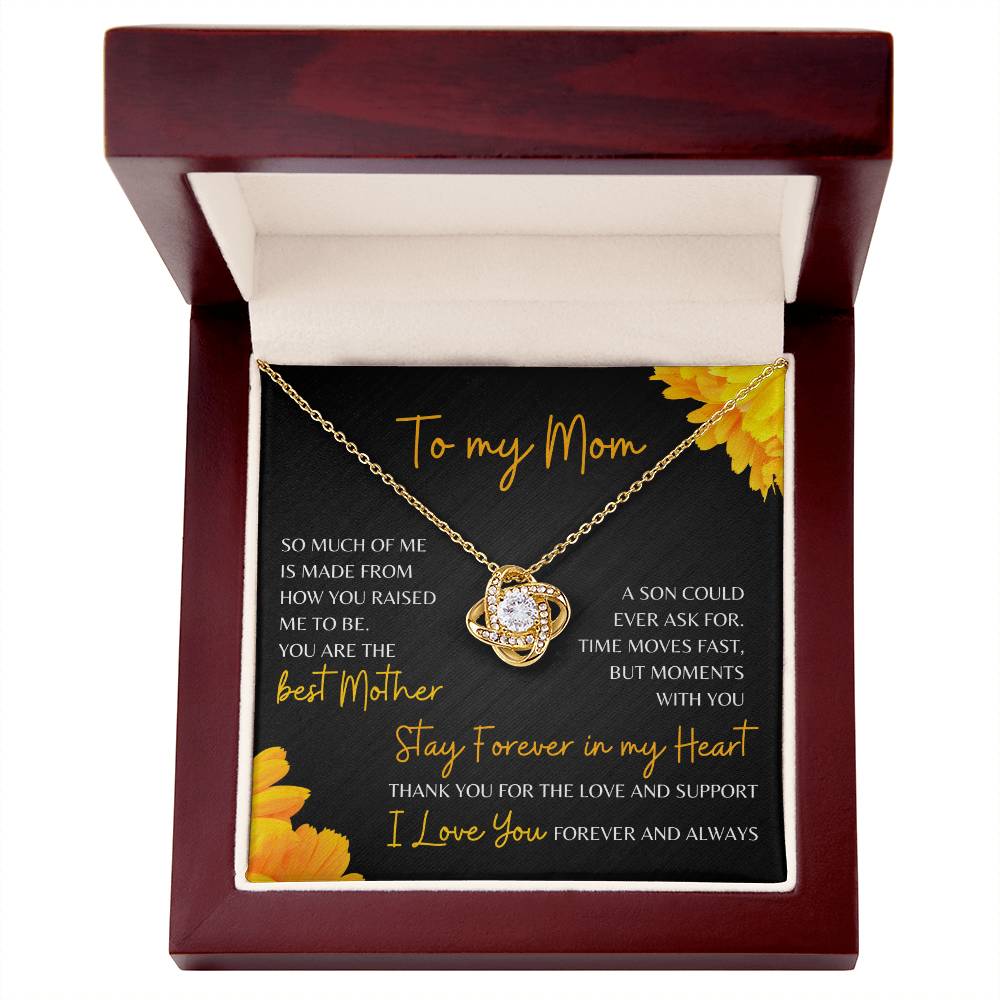 Mom Necklace with Message Card from Son