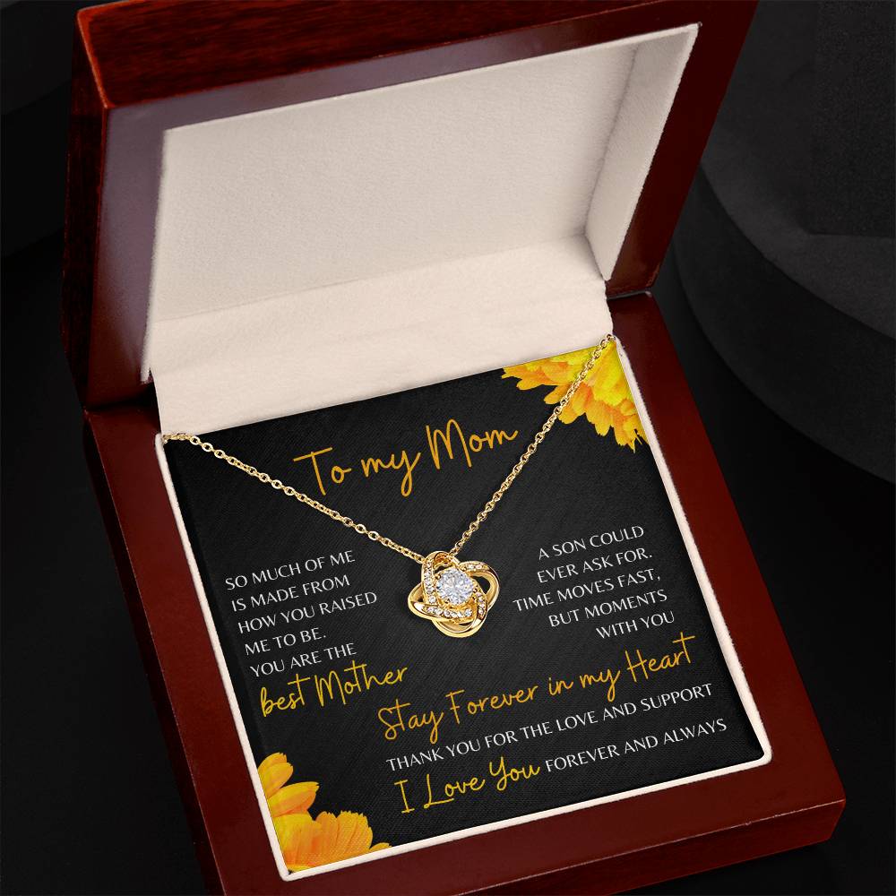 Mom Necklace with Message Card from Son