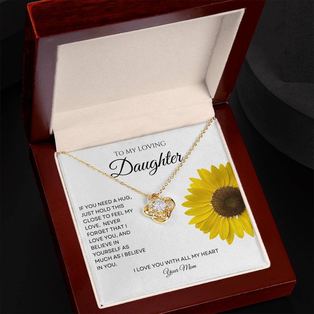 Love Knot Daughter Necklace from Mom - Hold This Close - Daisy