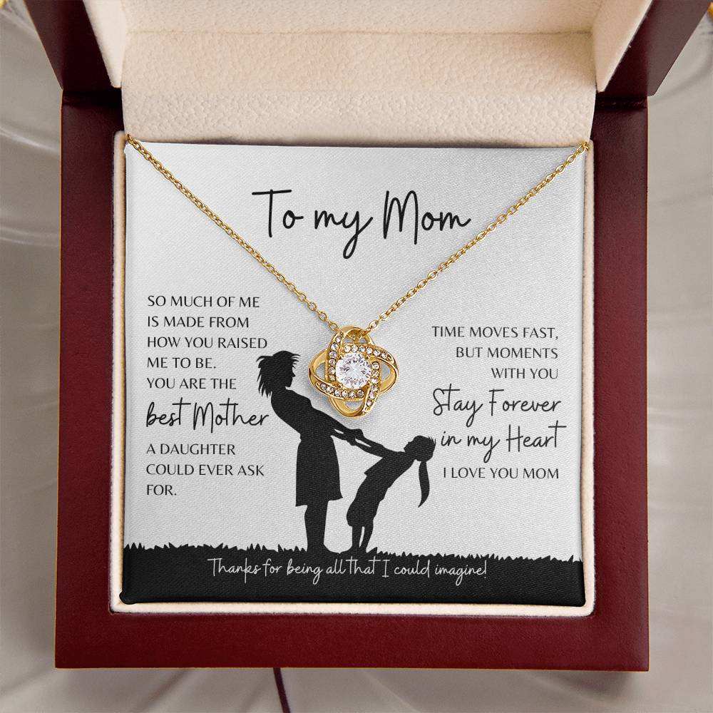 Mom Necklace With Message Card - From Daughter