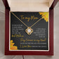 Mom Necklace with Message Card from Son