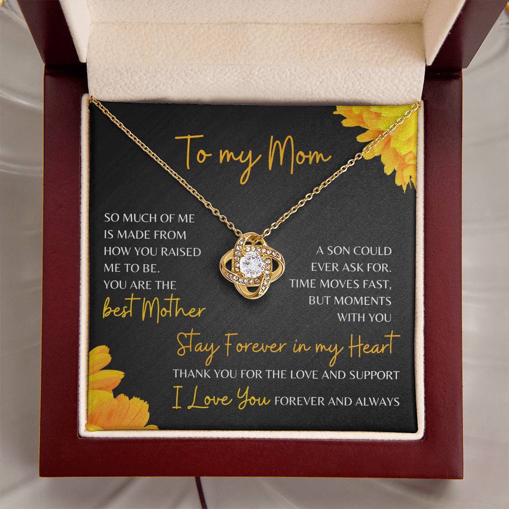 Mom Necklace with Message Card from Son