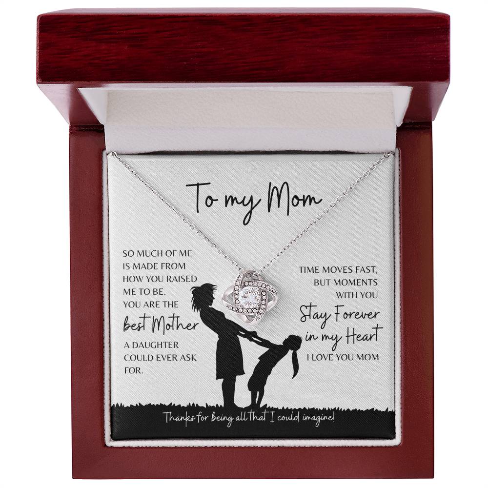 Mom Necklace With Message Card - From Daughter