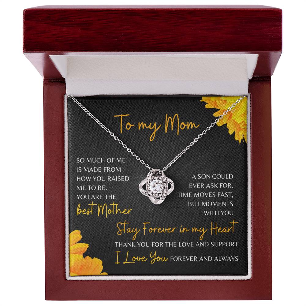 Mom Necklace with Message Card from Son