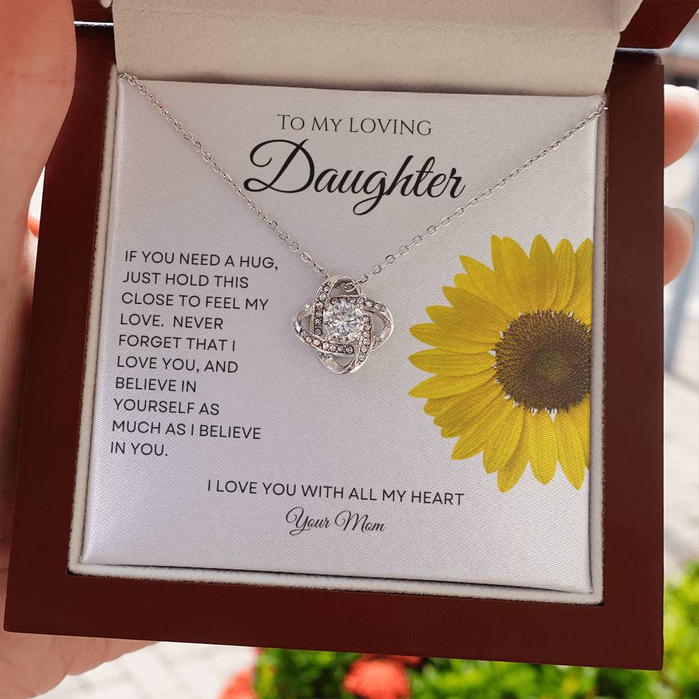 Love Knot Daughter Necklace from Mom - Hold This Close - Daisy