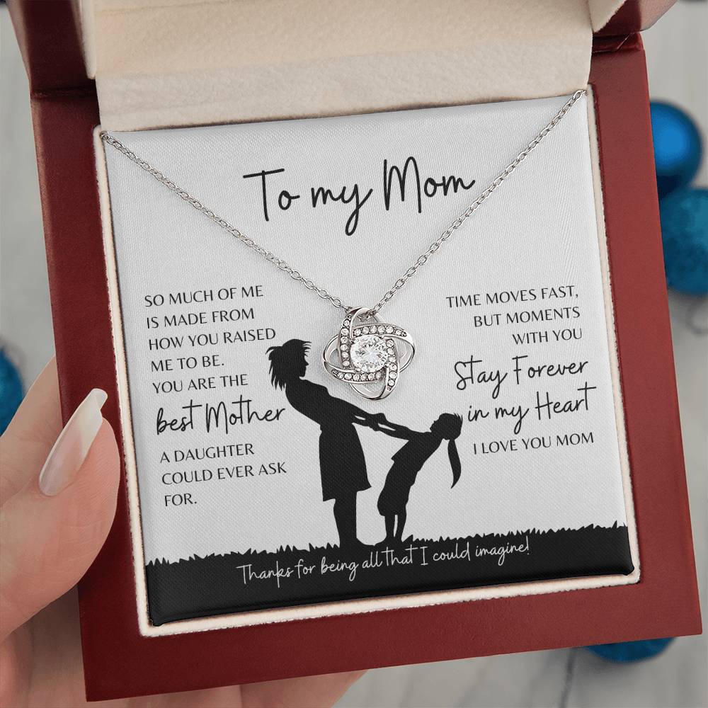 Mom Necklace With Message Card - From Daughter