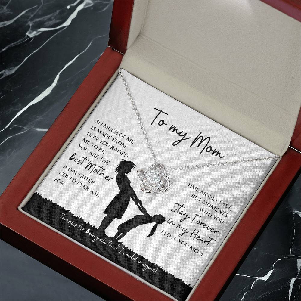 Mom Necklace With Message Card - From Daughter