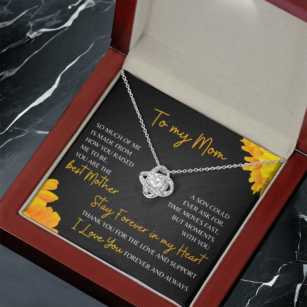 Mom Necklace with Message Card from Son