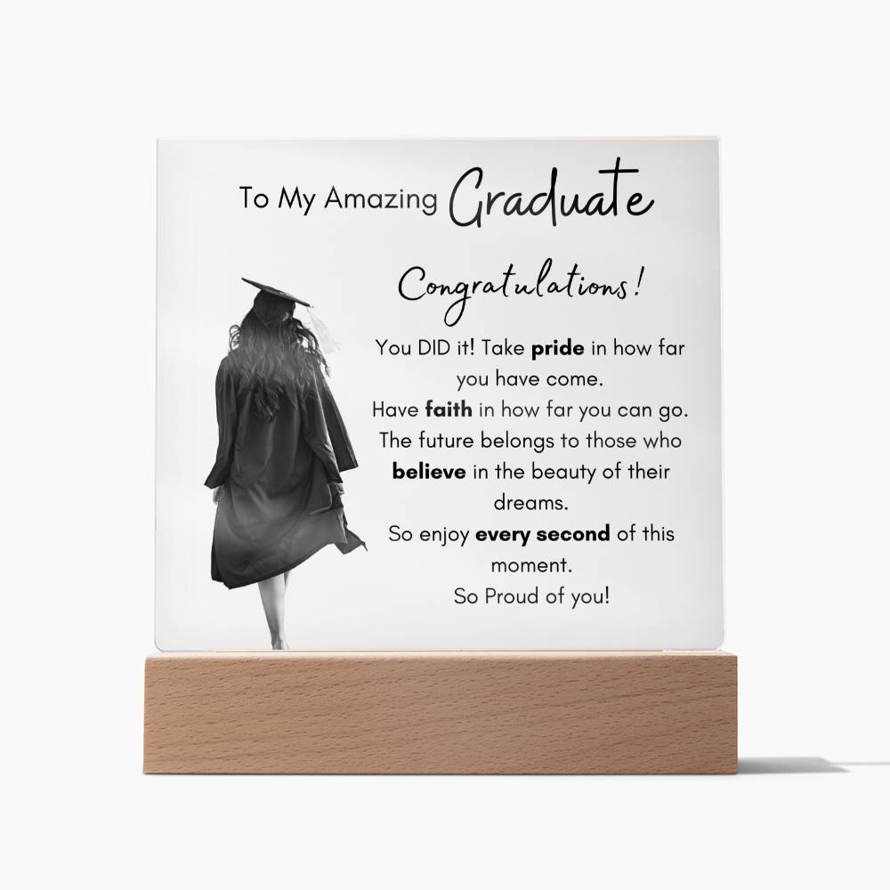 Acrylic Graduation Plaque for Daughter - My Amazing Graduate Daughter