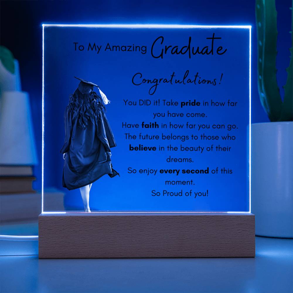 Acrylic Graduation Plaque for Daughter - My Amazing Graduate Daughter