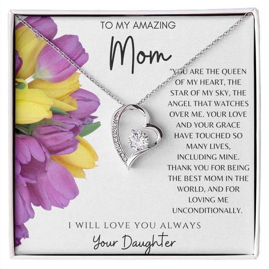 Mom Necklace from Daughter | Queen of My Heart